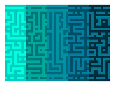 Color labyrinth - TEAL abstract design editorial flat grid design illustration illustrator interesting labyrinth minimal passion project print project vector vectorart