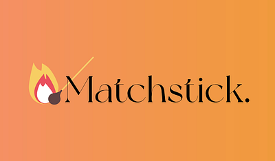 Matchstick branding design logo typography