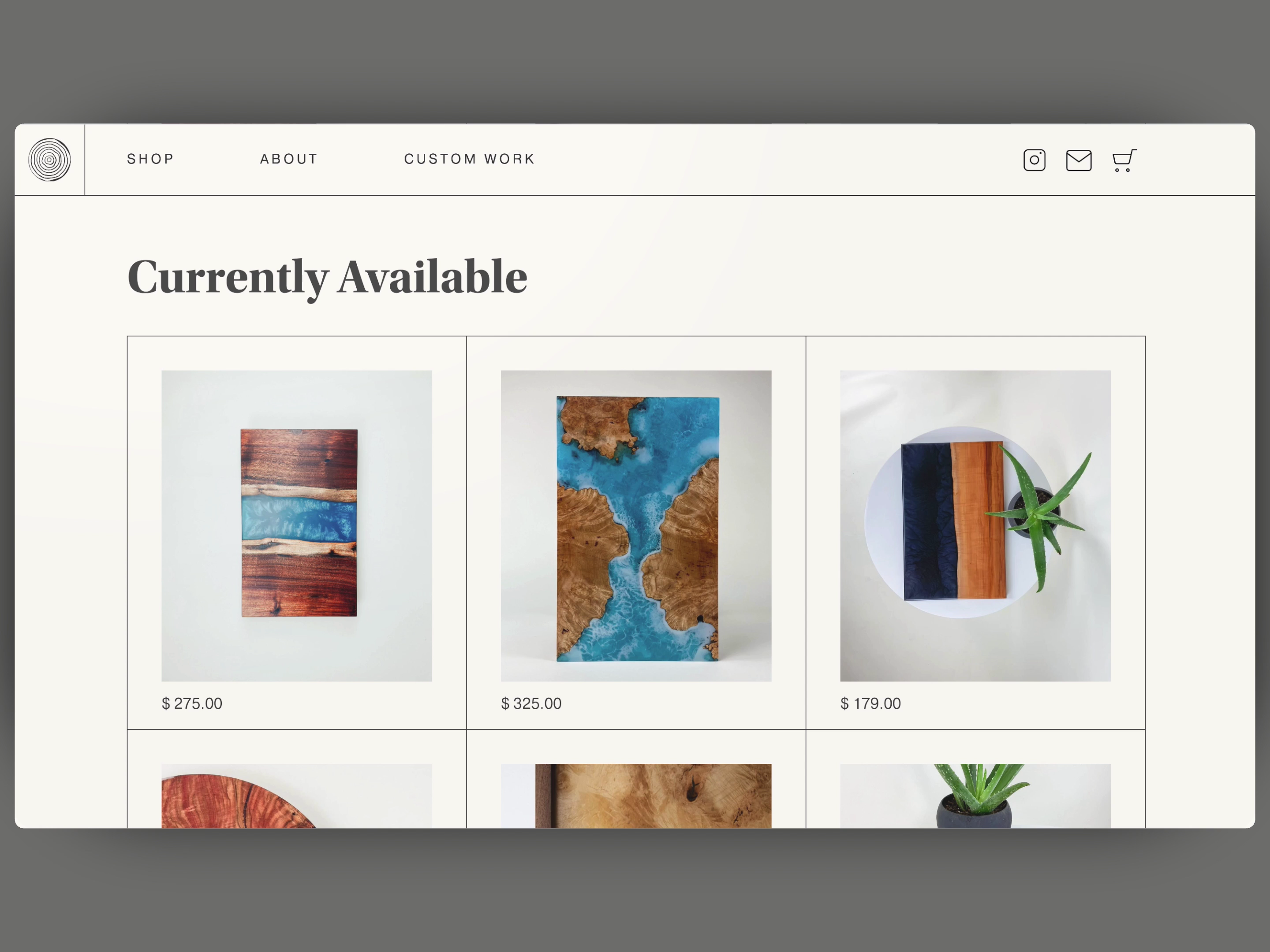 Example of Products Page | Elwood Design Co.