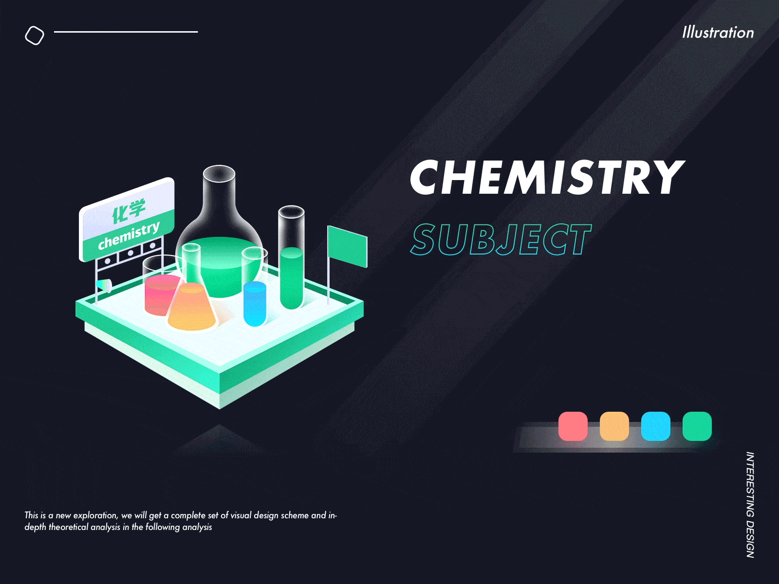 Dynamic Illustration of Chemistry ae design illustration