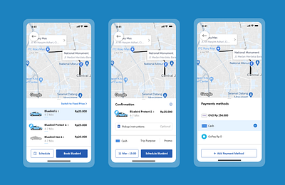 Redesign Taxi Blue Bird adobexd blue bird clean ui covid19 design interface mobile app redesign taxi ui ui design userinterface ux design