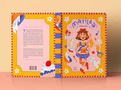 Matilda book book cover childrens book editorial design illustration