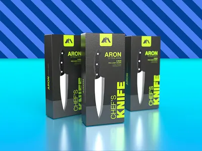 Knife Box Packaging Design | package_byte 3d box box design box template branding creative box food packaging knife box packaging knife label design package design packaging design packaging mockup