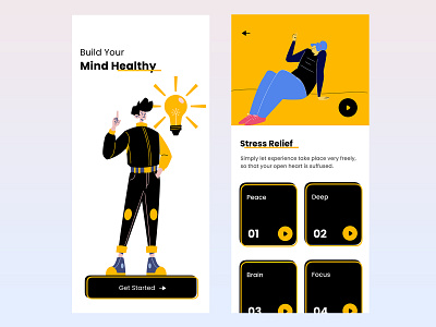 Meditation App app app design design dribbble ios app design meditation minimal mobile modern responsive design ui uidesign