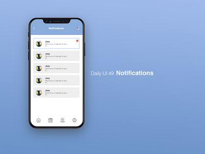 Daily UI 49/100 - Notifications app dailyui dailyuichallenge design digital flat mobile notification notifications ui ux web website