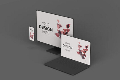 Stylized Apple Devices Mockup 11 air download free ipad iphone macbook mockup psd template