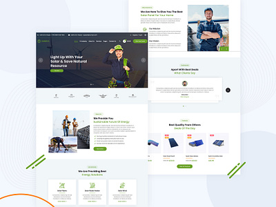 Solar Power & Green Energy Theme 🌞 business design dribbble eco eco friendly ecology environment green energy pixelnx psd recycling solar energy solar panel solar panels solar power ui ui ux design ui design