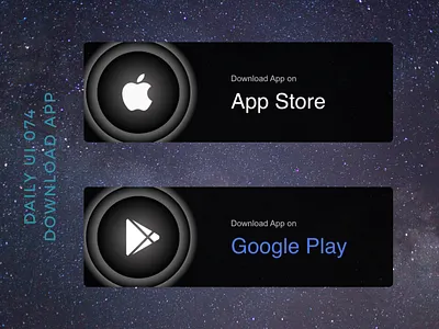 Daily UI 074 download app button daily ui 074 dailyui dark mode download download app
