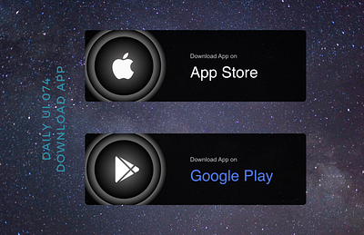 Daily UI 074 download app button daily ui 074 dailyui dark mode download download app