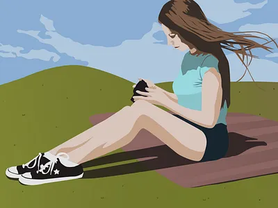 Picnic digital art digital illustration illustration vector