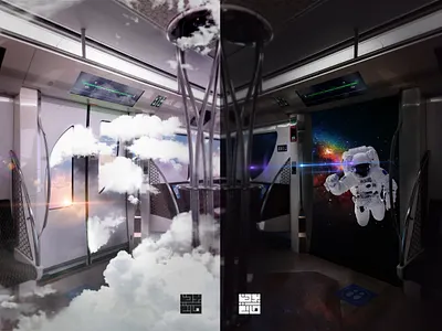 Daydream - Metro Qatar design metro photo editing photocomposition photoshop qatar