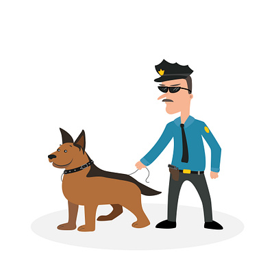 Poliz design flat illustration police vector