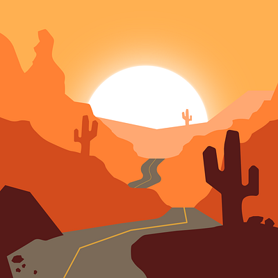 Desert aesthetic cover art desert design illustration illustrator photoshop trending vector