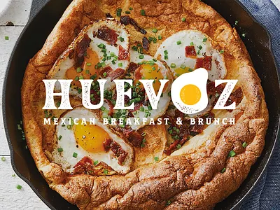 HUEVOZ Logo for a new gig in Tucson brand breakfast eggs logo logotype