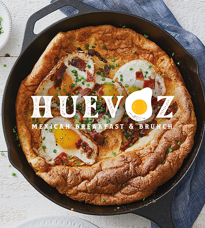 HUEVOZ Logo for a new gig in Tucson brand breakfast eggs logo logotype