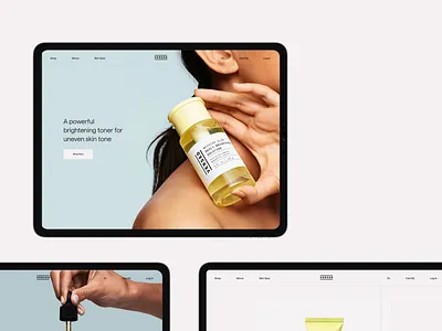 E-commerce concept bottle care cleansers cosmetic ecommerce face masks moisturizers packaging peels recycle serums skincare treatments vegan