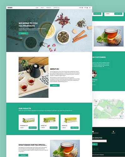 Odora bootstrap business css html5 responsive tea tea company tea product tea shop template