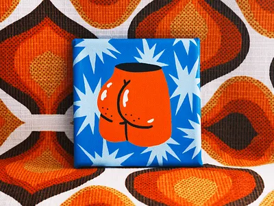 Flash ass acrylic paint ass butt colorful flash illustration illustrator painting patterns posca vintage