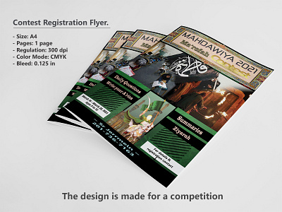 flyer design for a competition art artist creative design design flyer flyer design flyer template illustration illustrator mockup ui vector