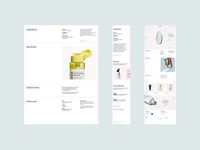 Skincare e-commerce care cleansers design ecommerce fashion finance minimal moisturizers serums skin