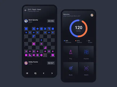 Chess App chess clean concept ui