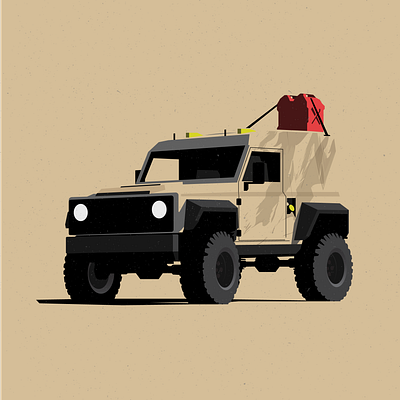 Rover Sahara 4x4 automotive design illustration modern vector