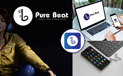 Pure beat - App logo design app logo brand design branding branding design business logo business logo design design flat logo logo design logo design branding logo design concept logodesign website logo website logo design