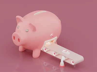 Piggy bank 3d 3d art 3d artist blender blender3d blendercycles c4d cinema4d design designs illustration illustrator isometric isometric art money octane octanerender pig piggybank render