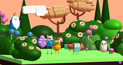 It's Adventure Time! 3d 3d art 3d illustration abstract adventure time character design character illustration design experiment illustration spline