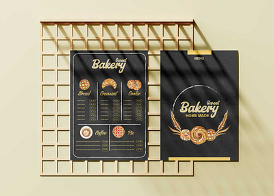 Cookie Bakery Menu Design Templates branding design illustration logo