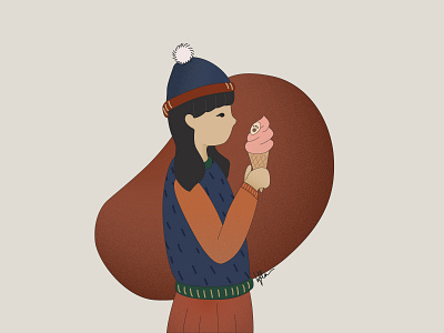 Ice Cream Girl ice cream illustration