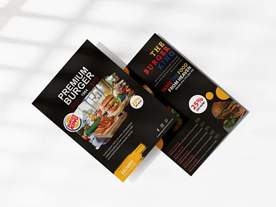 Burger Food Flyer Banner Design Template design illustration logo