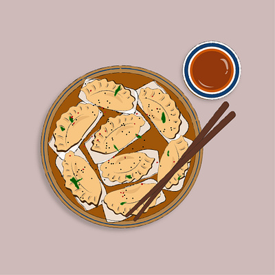 Dumplings adobe adobe illustrator design dumplings flat food and drink food illustration food illustrations graphic design illustration illustrator minimal ui vector