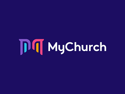 M Logo - My Church Logo Design angel appicon brand branding church clever colorful logo creative design faith icon identity logo logodesign logotype m logo religion symbol vibrant wings