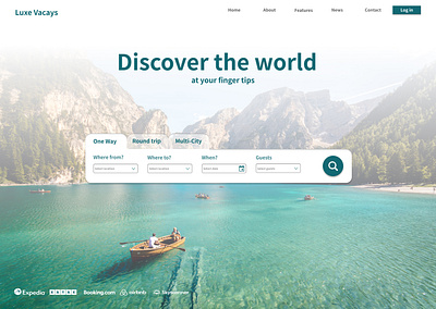 Luxe Vacays - Travel Agency Landing Page design illustration landingpage travel travel agency traveling ui