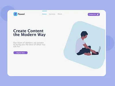 Focused illustration logo minimal modern design ui web