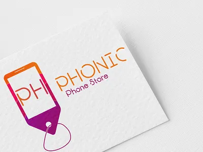 Phonic phone store branding design illustration logo logodesign logotype mobile shop mobile store smartphone typography