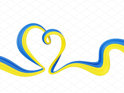 Ukraine support banner - heart