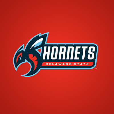 Delaware State Hornets Wordmark Logo bees branding college sports design hornets illustration logo sports logo