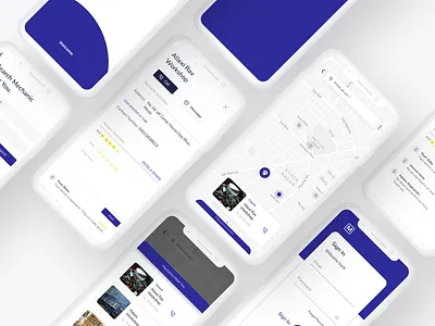 Mechanic Request App & Web Design mobile design product design uiux web design