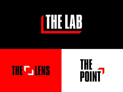 The Lab branding concept branding design lab logo logotype news politics reporting