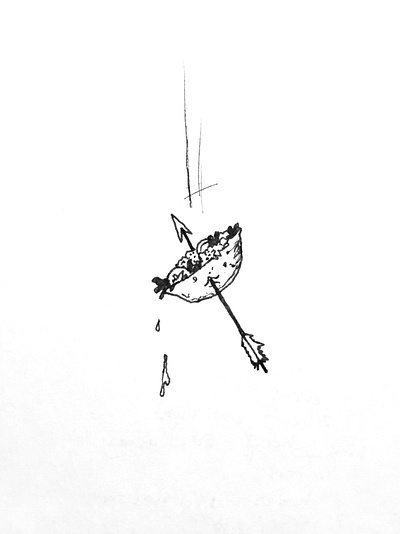 Archery pencil drawing sketch