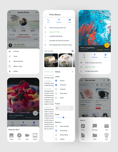 Figma Material Design UI kit - Desktop & Mobile templates admin android app dark dashboard design design system figma ios material mobile template templates ui ui kit web