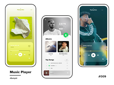 Music Player 009 app blurry clean dailyui design minimal music app music player ui uidesign ux