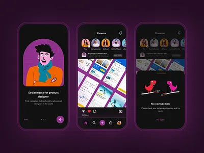 Showme - Social Media for Product Designer checkout page cleanui design design mobile designapp designjam figma illustration mobile app design mobileapp mobileui product designer social media app socialmedia ui uidesign uimobile