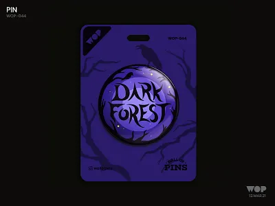 WOP 044 adobe badge badgedesign crows dark design illustration pinbutton swain wallofpins