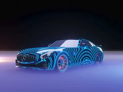 AMG Power 3d amg animation animation design blender design eevee mercedes benz simulation