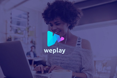 weplay colorful designer graphic logos modern online play stream streaming video