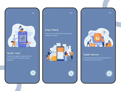 Onboarding Loan App app design ui ux