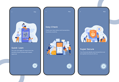 Onboarding Loan App app design ui ux